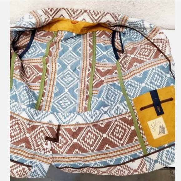 Handmade in USA Aztec Tribal Blazer Men M/L Sport Jacket Coat Southwestern 42-44 - Picture 10 of 12